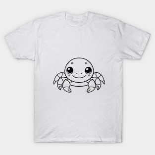 Cute Baby Crab Animal Outline T-Shirt